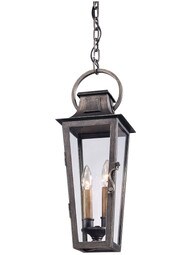 Parisian Square Medium Exterior Pendant in Aged Pewter